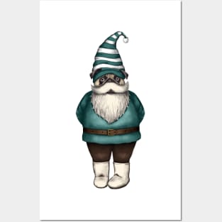 Vintage Gnome Pug Posters and Art